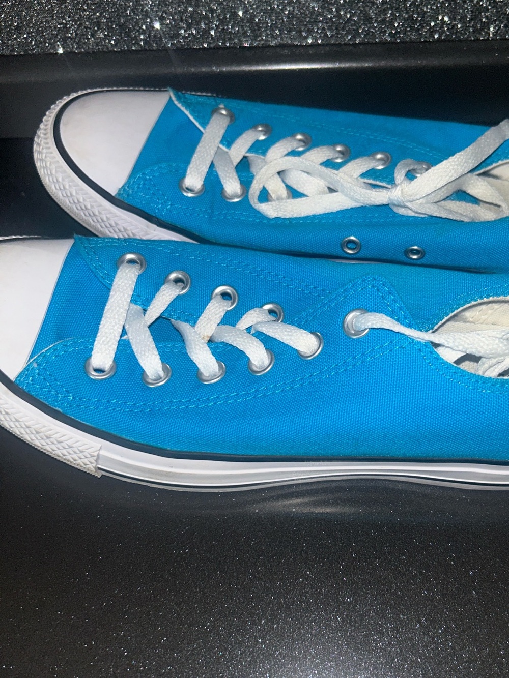 Converse Low Top Sneakers in Turquoise Blue with White Accents men’s 7 women’s 9 - Picture 5 of 5